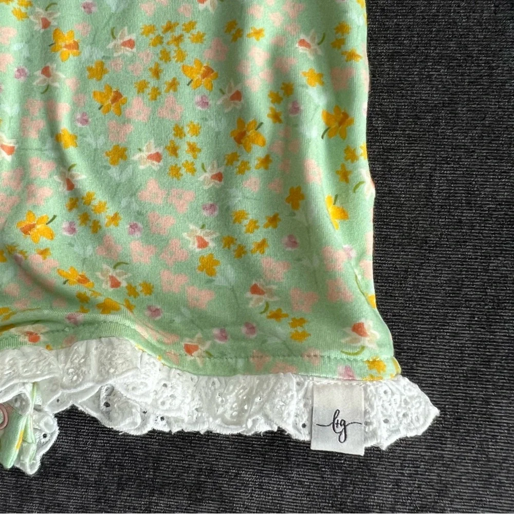 NWT Love & Grow Green Floral Easter Romper Size 2T - Picture 3 of 8